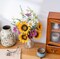 Artificial Faux Flowers in Vase for Home, Sunflower Silk Daisy Bouquet, Fake Flower Arrangement with Pot for Fall & Spring Décor, Coffee Table, Dining Room & Kitchen Centerpieces